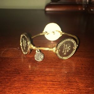 Bourbon and Boweties Signature gold coin bangle, great condition